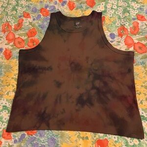 GAP Tie Dye High Neck Ribbed Tank